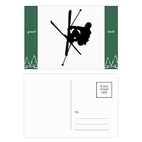 Carte postale ski éducation physique lot 20pcs multicolore format 5,7x3,8 pouces pour club sport