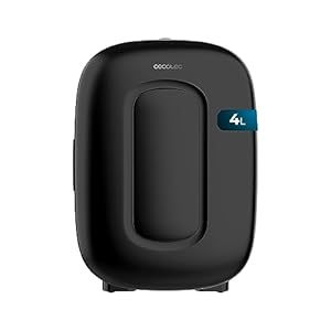 Cecotec Mini-Kühlschrank Bolero MiniCooling 4L Bora Black, Betrieb mit 12V-220V, Kompatibel mit Auto und Wohnwagen, Kühl- und Heizfunktion, Temperaturbereich 5-65º, Einfacher Transport.