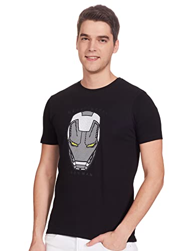 Image of Marvel Avengers by Wear Your Mind Men's Graphic Regular Fit Round Neck Short Sleeves Knitted T-Shirt
