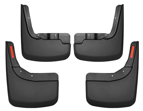 Image of Husky Liners Custom Mud Guards | Fits 2019-2026 Chevrolet Silverado 1500 (Excludes ZR2, LT Trail Boss, Custom Trail Boss) | Front Set, 2-pc Black - 58266