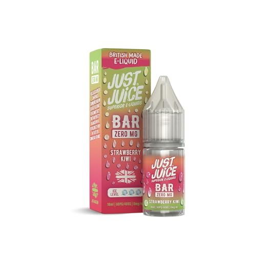 Just Juice Superior E-Liquids Vape Liquid with No Nicotine - Strawberry Kiwi Flavour - 10ml Bottle 60/40 0mg e-Liquid Nic Free eliquid