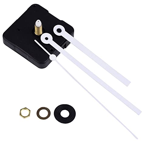 Mudder Silence Quartz Clock Movement, 11/25 Inch Maximum Dial Thickness, 4/5 Inch Total Shaft Length (White) #TOP3