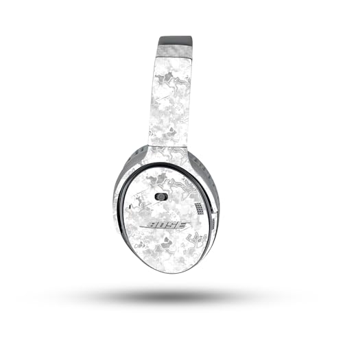 Image of MightySkins Carbon Fiber Skin Compatible with Bose QuietComfort 35 II Headphones - Viper Snow | Protective, Durable Textured Carbon Fiber Finish | Easy to Apply