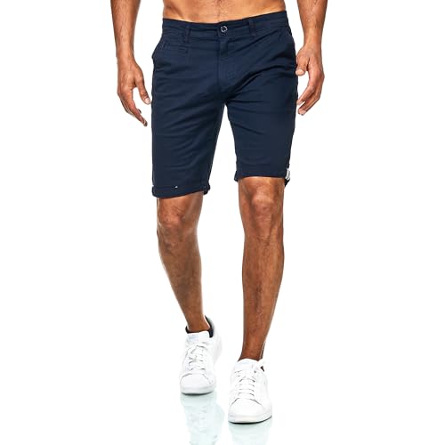 D’MARO Herren Chino Shorts Slim Fit – Sommerhose mit Stretch – Bequeme Bermuda aus Baumwolle – Pflegeleicht & Modern 2-Marineblau M