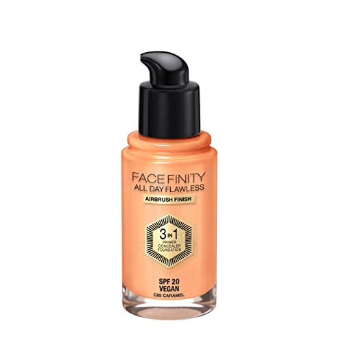 Image of Max FactorFacefinity All Day Flawless 3 In 1 Liquid Foundation, Shade 85 caramel, Caramel, 30 ml Matte Finish (Pack of 2)