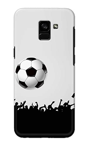 Image of Printed Hard Back Cover Case for Samsung Galaxy A5 2018 | Samsung Galaxy A8 2018 Back Cover (Football Icon) -1302