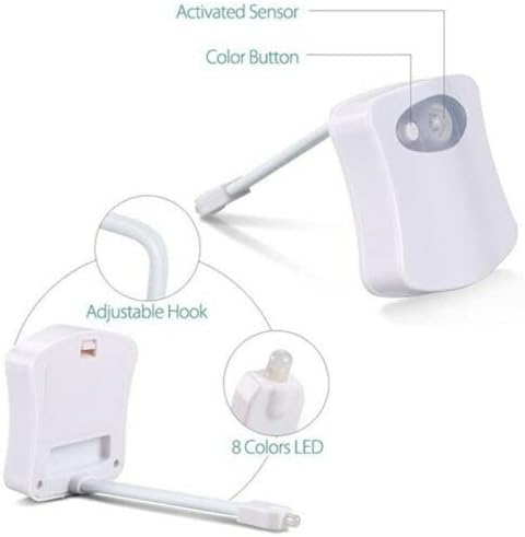 T8PRO Toilet Night Light|Toilet Seat|Motion Sensor Lights Indoor|LED Night Light|Activated LED|Bathroom Accessory|8 Colors Changing Bowl (1)