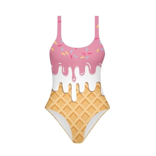 Image of One Piece Bathing Suit for Girl Kids Cute Beach Sport Swimwear U Back Scoop Neck Summer Swimming Pool Beachwear