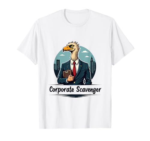 Buitre de negocios en traje con fondo de la ciudad Camiseta