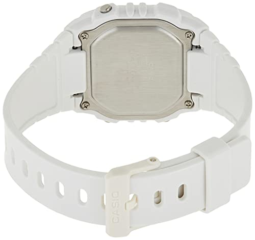CASIO Model Wat. W-215H-7A White Illuminator, Chrono, Alarm, Led Light, WR50 ** Original Box Brand