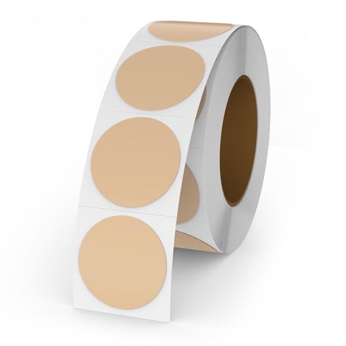 YIKIADA Braun Runde Thermoetiketten 25 mm Klebepunkte Rolle 500 Stück