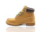 Invierno otoño, primavera Mapleaf Botas para Hombre Cálido Botines Planas Impermeables Zapatos Senderismo Zapatillas Deportes Trekking Confortables Sneakers Amarillio-M8610-42