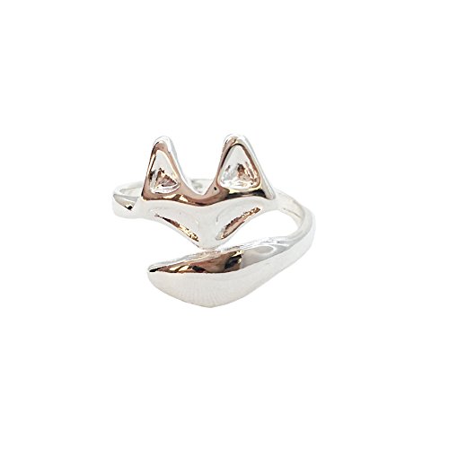 Hot Fashion Jewelry Cute Fox Ring - Silver Fox Rings Unique Rings Adjustable Rings Animal Rings