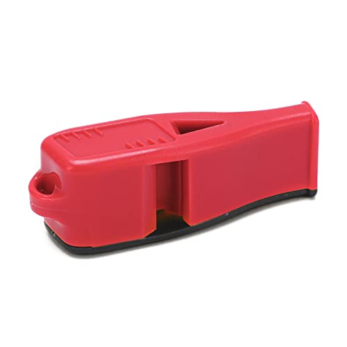 Silbato para árbitro ABS con nylon ajustable rojo negro miniatura 2