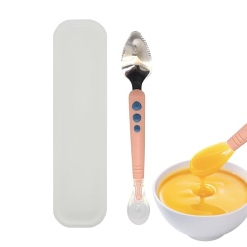 Djeyzusy Cucharas Infantiles | Gadgets Cocina Agarre Cómodo | Cuchara De Puré Infantil De Mango Largo | Para Purés Fruta, Hogar, Escuela, Guardería, Viajes, Camping, Picnic Y Aire Libre