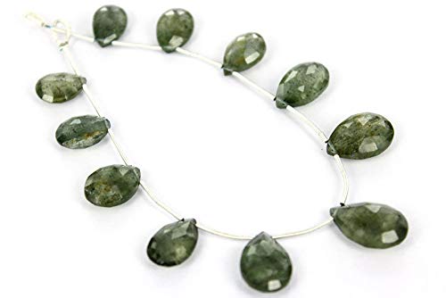 Perles de mousse aigue-marine poire pour fabriquer vos colliers artisanaux