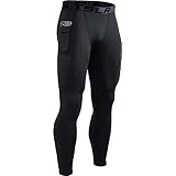 [テスラ] メンズ 裏起毛 コンプレッションタイツ [伸縮性・保温・防寒] スポーツ インナー ロングスパッツ ランニング ジム トレーニング YUP41-JPK_M