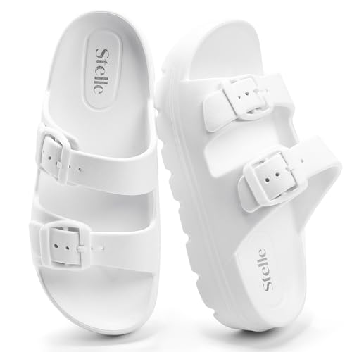 Image of Stelle Girls Double Buckle Slide Sandals Boy Slippers