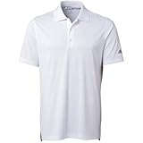 adidas Golf Men's Puremotion Solid Jersey Polo, White/Black, Large