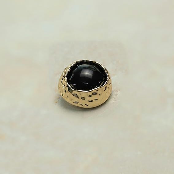 Botones de vástago de perla de metal 10 piezas costura retro negro