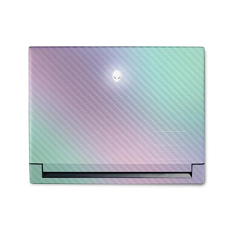 Image of MightySkins Carbon Fiber Skin Compatible with Alienware M18 R1 (2023) Full Wrap Kit - Cotton Candy | Protective, Durable Textured Carbon Fiber Finish | Easy to Apply & Change Styles | Made in The USA