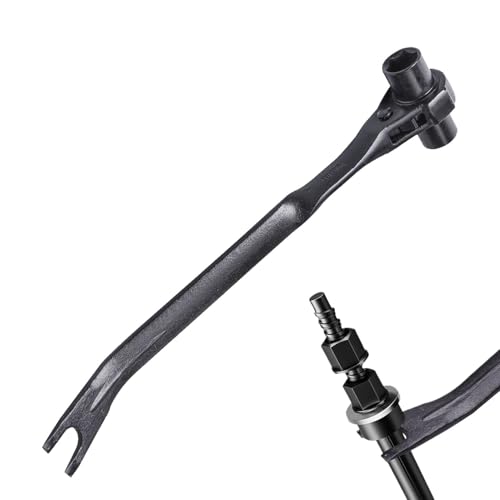 FmtwPhn Martillo de llave de trinquete,Llave de trinquete de mano - Llave de trinquete de acero versátil | Perforadora de agujeros, llave y martillo, herramienta de palanca de clavos rápida para