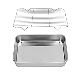 Facile à nettoyer : les bords d'environ 5 cm de profondeur peuvent empêcher les jus de nourriture de s'écouler et garder le four bien rangé. La poêle à griller pour la cuisine en intérieur peut être facilement nettoyée même à la main et au lave-vaisselle ; laver avec de l'eau chaude, du savon doux et une éponge douce.