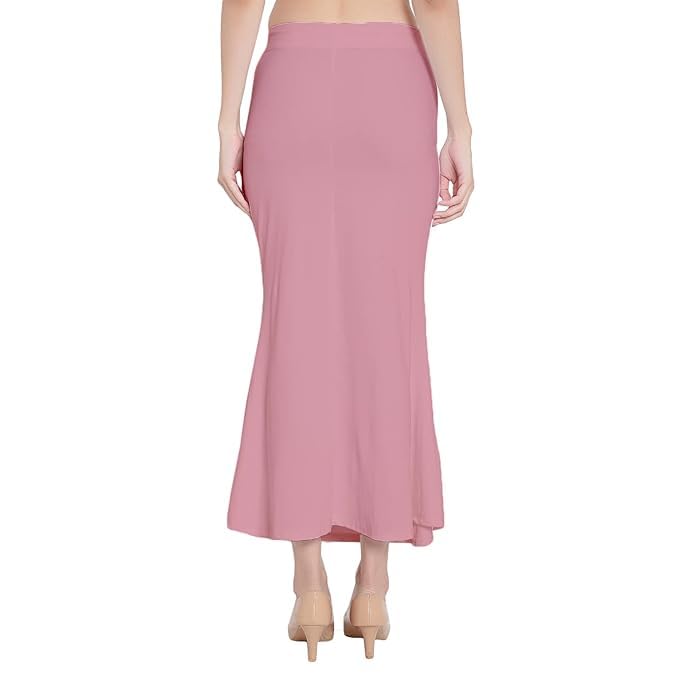 Image of Saree Shapewear Petticoat for Women Cotton Blended Lycra Shaper Petticoat with Elastic & Lace (Drawstring) Long Under Skirt Fishcut Wrinkle Free Shapewear