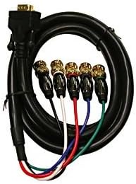 Vanco International VGA-5BNC-25 S-VGA to (5) BNC RGB Component Video Cable, 25 Foot