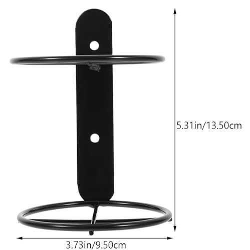 Soporte de vino para pared de metal negro miniatura 2