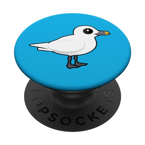 Cute Cartoon Ivory Gull Birdorable Arctic Bird Species PopSockets Swappable PopGrip