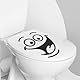 JEYORZY 2 Stück WC Aufkleber Lächelndes Gesicht Wandtattoo Toilettendeckel Aufkleber lustig Wc Deckel Sticker 24x18cm Wandaufkleber Aufkleber Toilettendeckel Aufkleber für Toilettendeckel