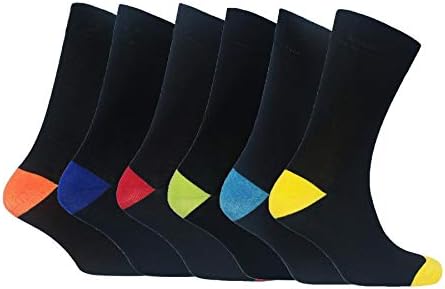 Sock Stack 6 Pk Mens Luxury Cotton Rich Socks Smart Breathable Designer Stripe Argyle Plain UK 6-11