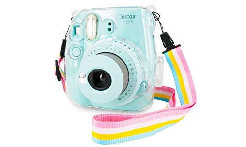 Case For Fujifilm Instax Mini 8 Mini 9 Camera, Epicgadget Transparent Clear Hard Plastic Protective Case Cover With Adjustable Shoulder Strap For Fujifilm Instax Mini 9/Mini 8 (Clear) #TOP1