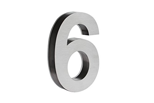 8 Inch House Numbers LED, Modern Address Signs for Homes  by JELSCO (6/9, Arial Stainless)