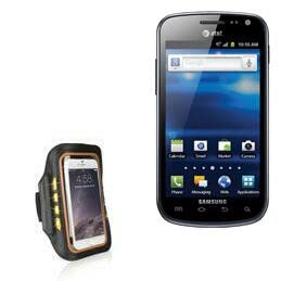 BoxWave Case for Samsung Galaxy Exhilarate (Case JogBrite Sports Armband, High Visibility Safety Light LED Runners Armband for Samsung Galaxy Exhilarate - Bold Orange