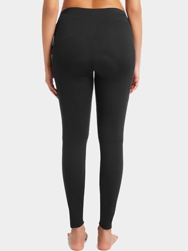 qualidyne Calça feminina de ciclismo acolchoada 4D, meia-calça de compressão para bicicleta com bols