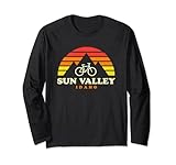 Sun Valley Idaho Mountain Biking Sun Valley Mtb Trails Retro Long Sleeve T-Shirt