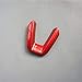 Red Sport Carbon Fiber Print Interior Steering Wheel Trim for Mazda 3 6 CX-3 CX-5 CX-9 (Red)