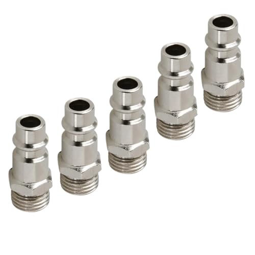 LIUCH 5 piezas de conexión neumática estándar europeo, conector de acoplamiento rápido tipo UE for compresor de aire, rosca macho BSP.