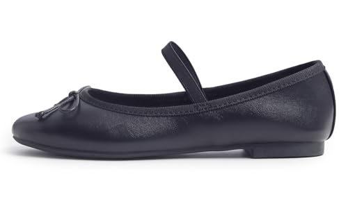 FEVERSOLE Women's Soft Cushion Padded Comfort Round Toe Mary Jane Elastic Fashion Ballet Flats Walking Shoes3