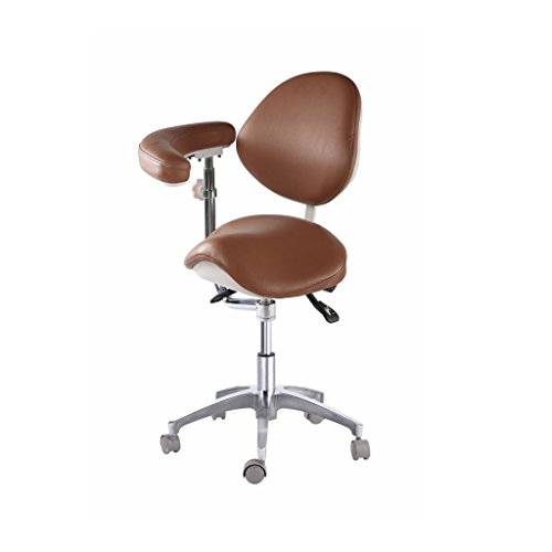Super Dental Mobile Medical Chair Standard Saddle Chair PU Leather Armrest SD-M-LF
