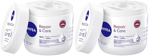 NIVEA Repair & Care Creme Glycerin + Urea (400 ml), intensiv pflegende Creme für 72h Feuchtigkeit… – Ansicht 1