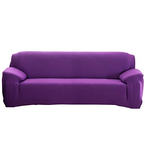 Cafopgrill Funda de sofá Funda de sofá Antideslizante Resistente al Polvo a Prueba de Agua elástica Funda de sofá/Dos/Tres/Cuatro Asientos púrpura(4 Seater ?235-300cm)