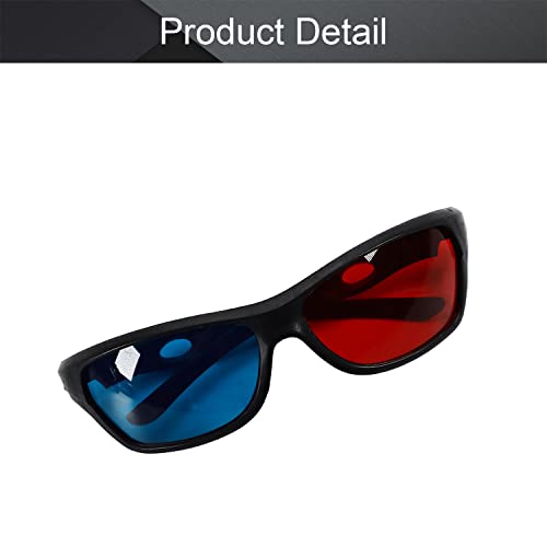 Othmro 3Pcs Red-Blue 3D Glasses, 3D Movie Game Glasses Plastic Frame Black Resin Lens, 3D Style Glasses For 3D Movies Games, 3D Viewing Glasses -Extra Upgrade Style #TOP3