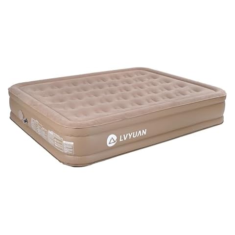 LVYUAN Queen Size Air Bed with Electric Pump Cover