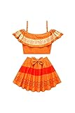 Pepa Disfraz Niñas Traje de baño Niños Princesa Ruffle Traje de baño Niñas Azul Tankinis Bikini Falda Plisada Conjunto de 2 Piezas,120