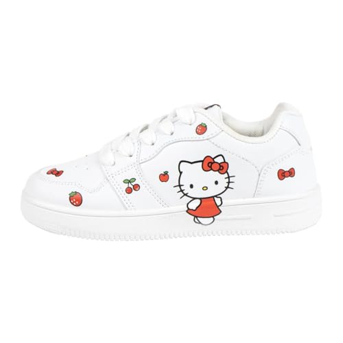 Hello Kitty Mädchen Schuhe, Klassische Sneaker, Inklusive Geschenkbox, Größen EU 30 bis 35 (Weiß, EU Schuhgrößensystem, Kleinkind, Damen, Numerisch, M, 33)