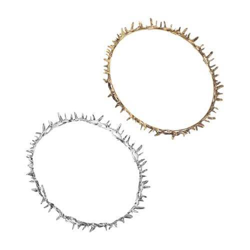 Couronne d'épines en métal argenté et or antique lot de 2