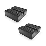 SHMZK 2 PCS Jack Rubber Pad, Square Floor Jack Pad Adapter Vehicle Repair Tool Universal for Car Lift, Anti-Slip Slotted Frame Heavy Duty Rubber Frame Rail Protector, Car Accessories